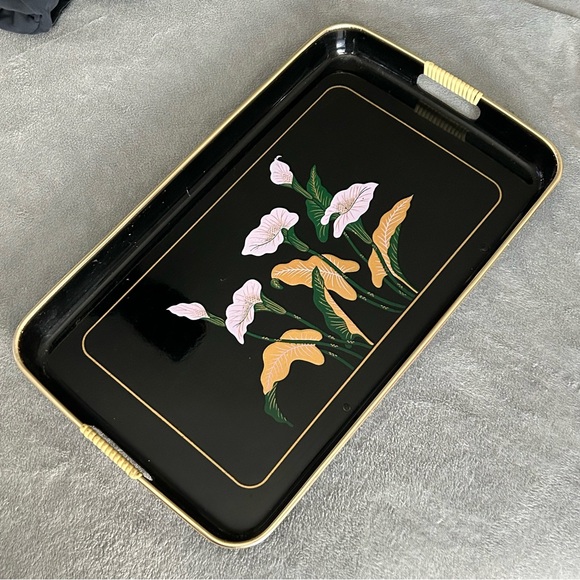 Japanese Lacquerware Orchid Tray - Picture 1 of 2